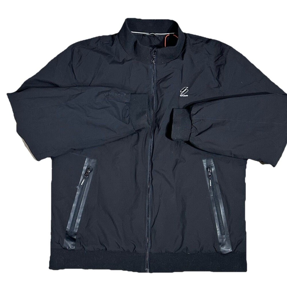 Superdry Mens Black Harrington Jacket Size Medium EUC